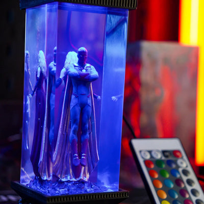 Marvel MCU Wanda Maximoff The Scarlet Witch & Vision Epoxy Resin Lamp, Night Light, Wireless Lights