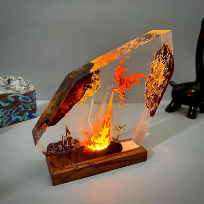 Dragon Fire Breath Attack Hogwarts Harry Potter Epoxy Resin Lamp, Night Light