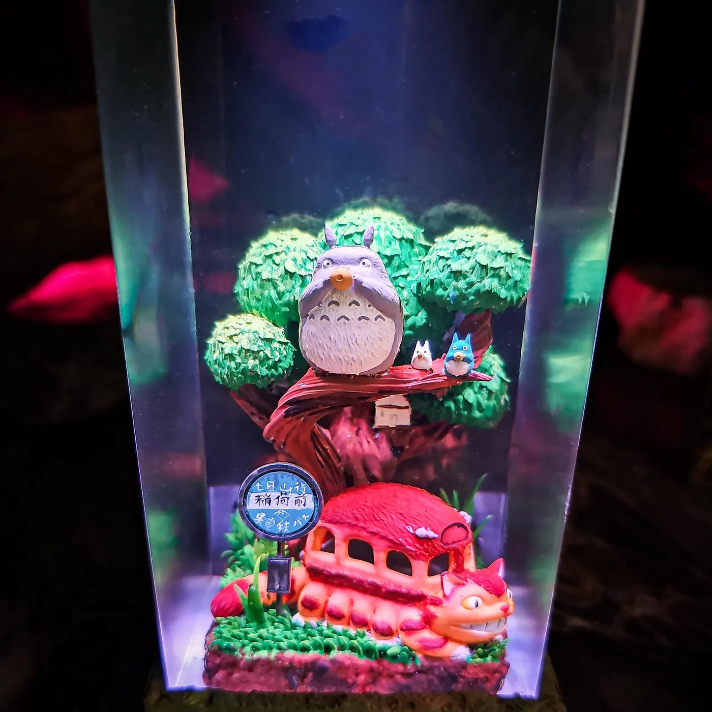 Ghibli My Neighbor Totoro Diorama Epoxy Resin Lamp, Night Light, Wireless Lights