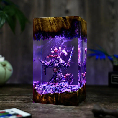 Warhammer Chaos Space Marines Epoxy Resin Lamp, Night Light