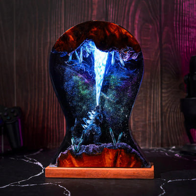 Godzilla Headphone Stand Epoxy Resin Lamp, Night Light