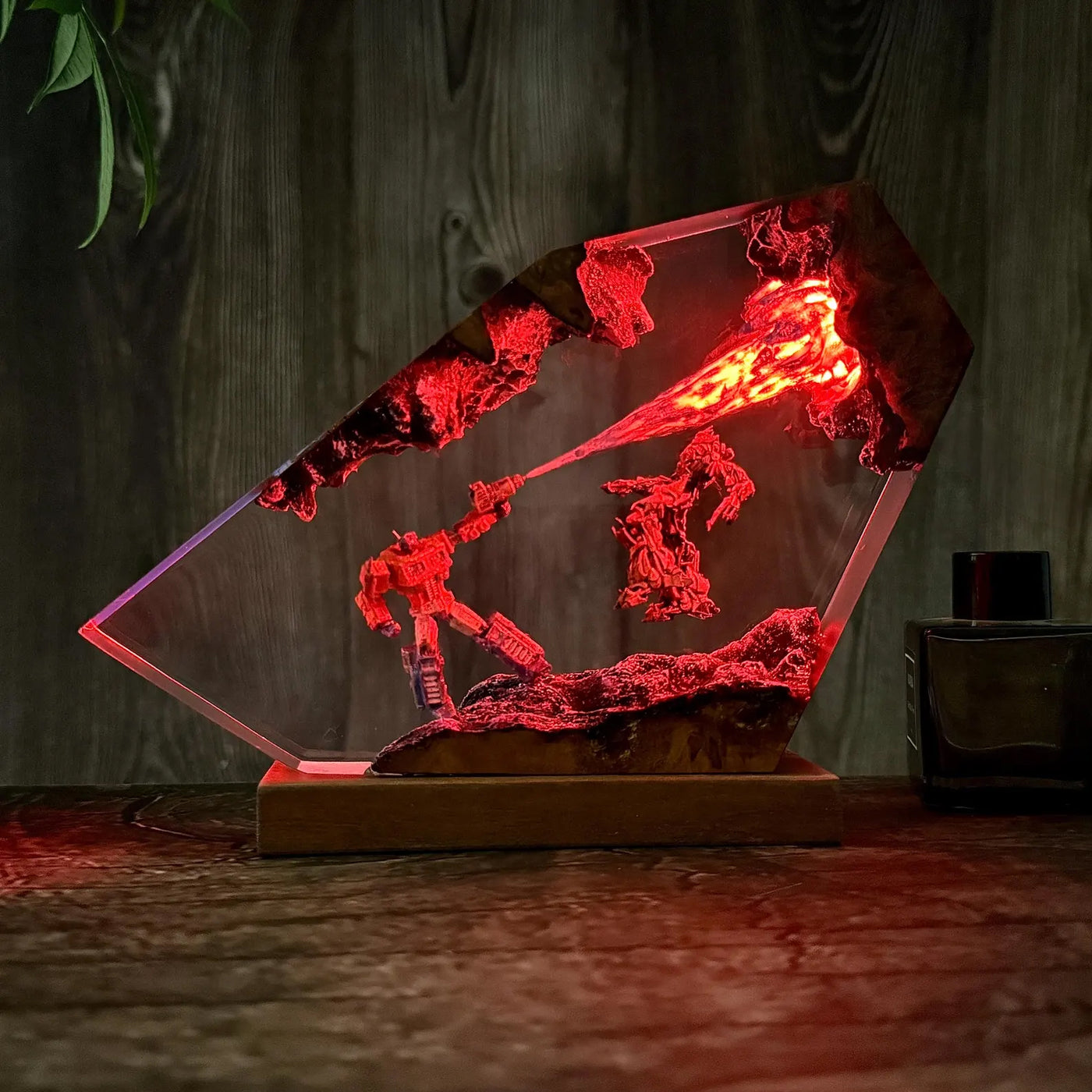 Transformer Optimus Prime Beam Attack Megatron Epoxy Resin Lamp, Night Light