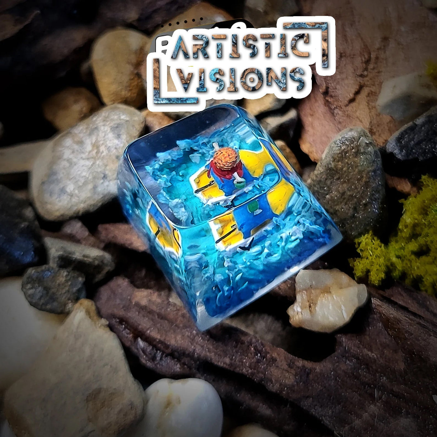 Fish Girl Artisan Keycaps Epoxy Resin