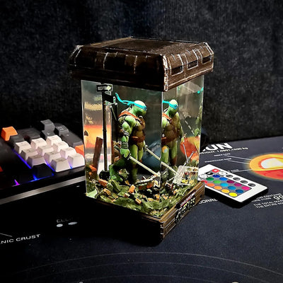 Teenage Mutant Ninja Turtles Leonardo Diorama Epoxy Resin Lamp, Night Light, Wireless Lights