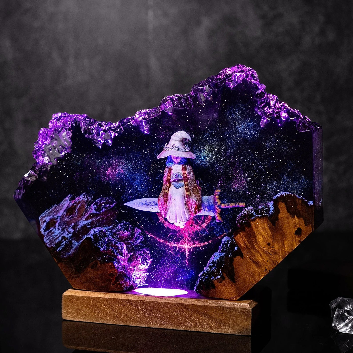 Ranni The Witch Elden Ring Galaxy Epoxy Resin Lamp, Night Light