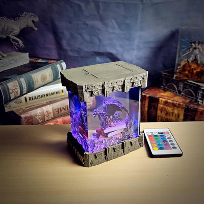 Fourth Wing Dragons Epoxy Resin Lamp, Night Light, Wireless Lights