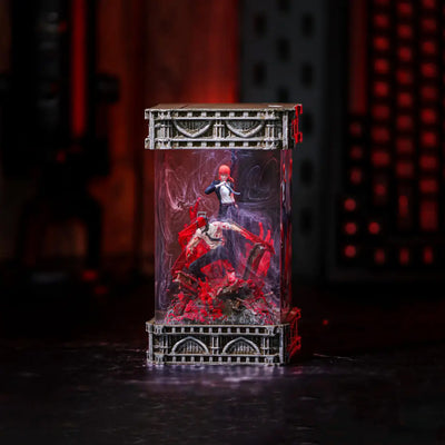 Chainsaw Man Denji & Makima Diorama Epoxy Resin Lamp, Night Light, Wireless Lights