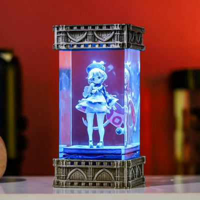 Genshin Impact Qiqi Epoxy Resin Lamp, Night Light, Wireless Lights