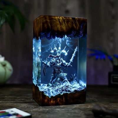 Warhammer Chaos Space Marines Epoxy Resin Lamp, Night Light