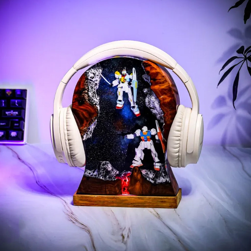 Gundam Headphone Stand Epoxy Resin Lamp, Night Light