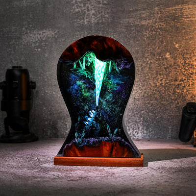 Godzilla Headphone Stand Epoxy Resin Lamp, Night Light