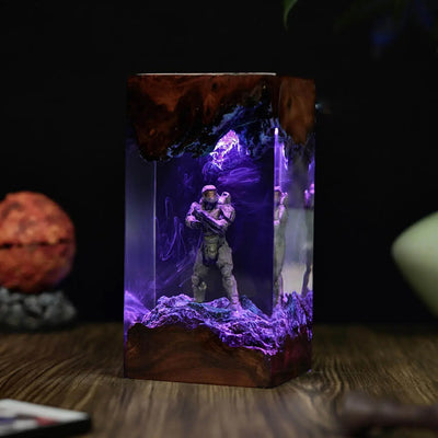 Halo Master Chief Epoxy Resin Lamp, Night Light