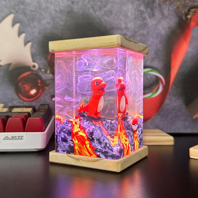 Pokemon Charmander Epoxy Resin Lamp, Night Light