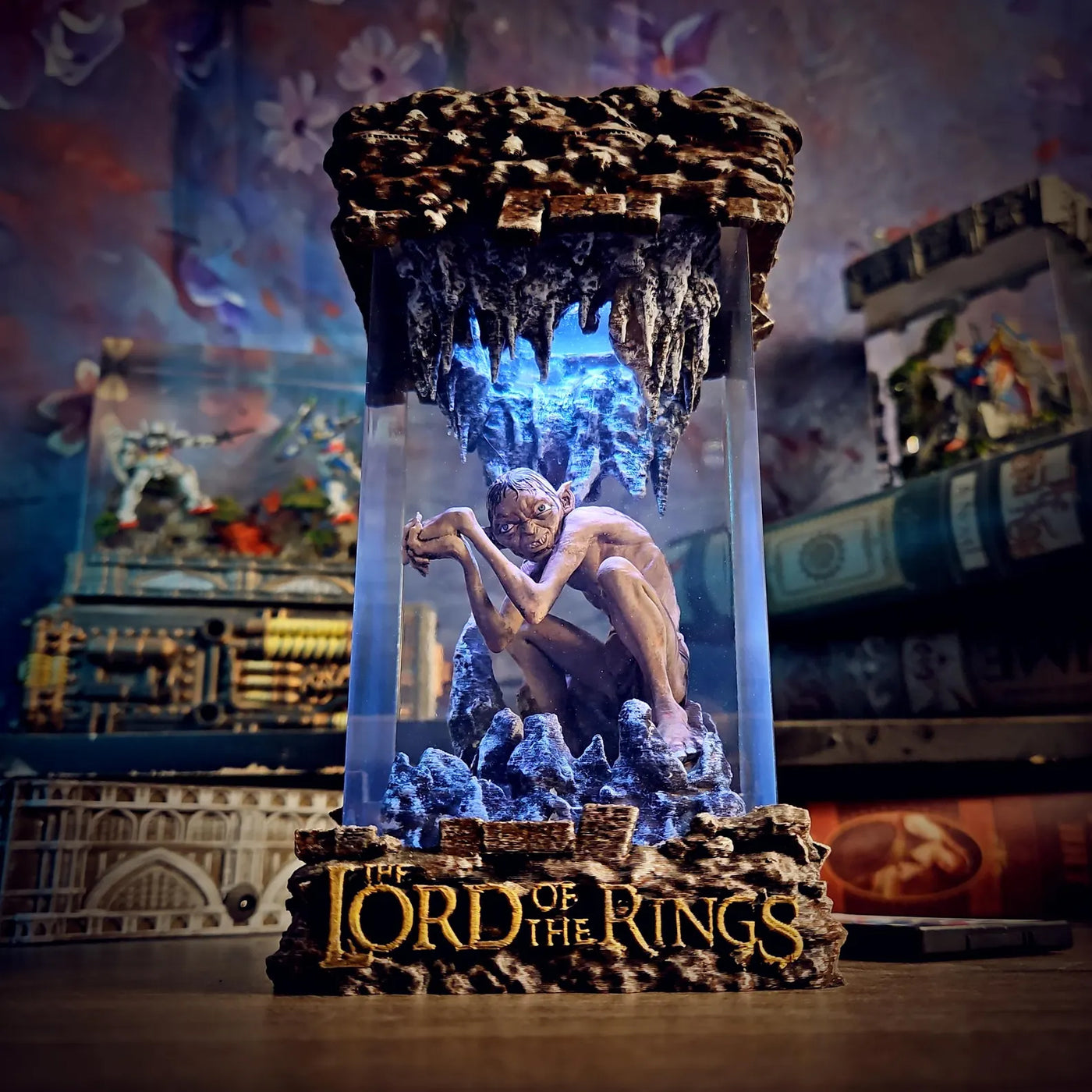 LOTR Lord Of Rings Smeagol Gollum Diorama Epoxy Resin Lamp, Night Light, Wireless Lights