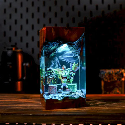 Crash Bandicoot Epoxy Resin Lamp, Night Light