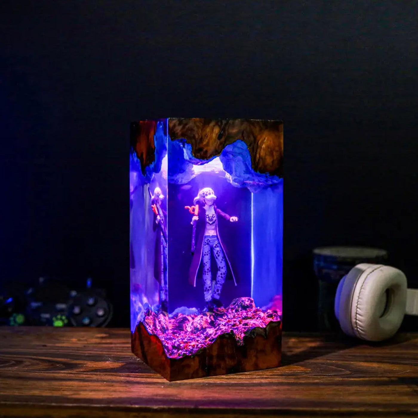 Trafalgar D. Water Law One Piece Epoxy Resin Lamp, Night Light