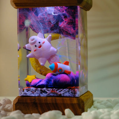 Pokemon Clefairy Epoxy Resin Lamp, Night Light