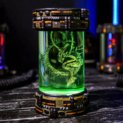 Xenomorph Alien Space Monster Healing Chamber Incubator Epoxy Resin Lamp, Night Light, Wireless Lights