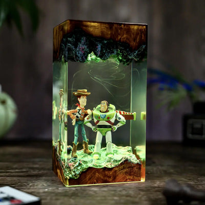 Toy Story Buzz Lightyear Woody Epoxy Resin Lamp, Night Light