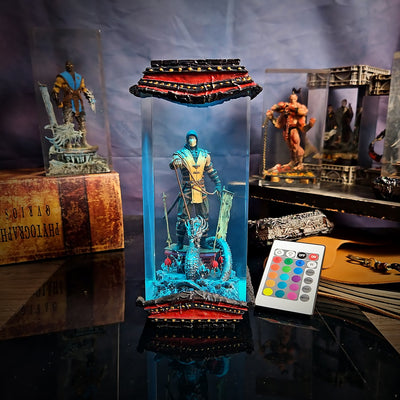 Mortal Kombat Scorpion Epoxy Resin Lamp, Night Light, Wireless Lights