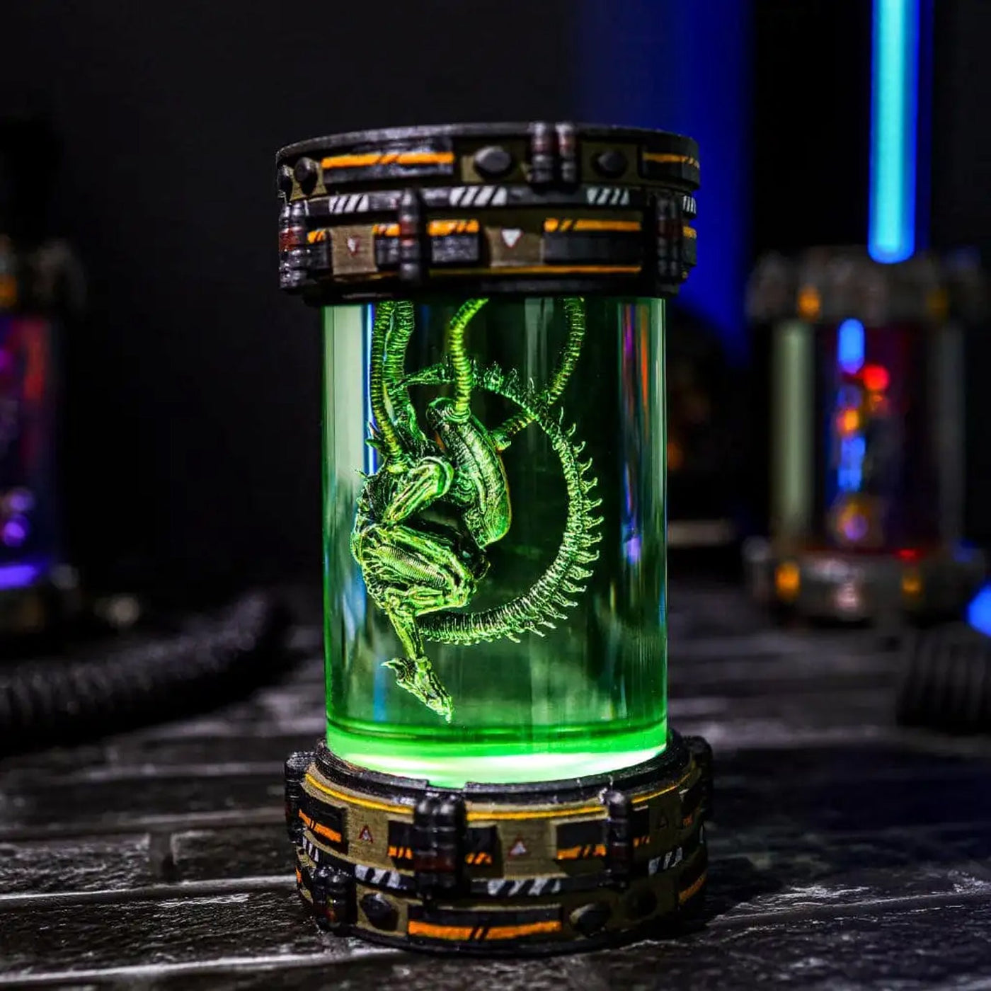 Xenomorph Alien Space Monster Healing Chamber Incubator Epoxy Resin Lamp, Night Light, Wireless Lights