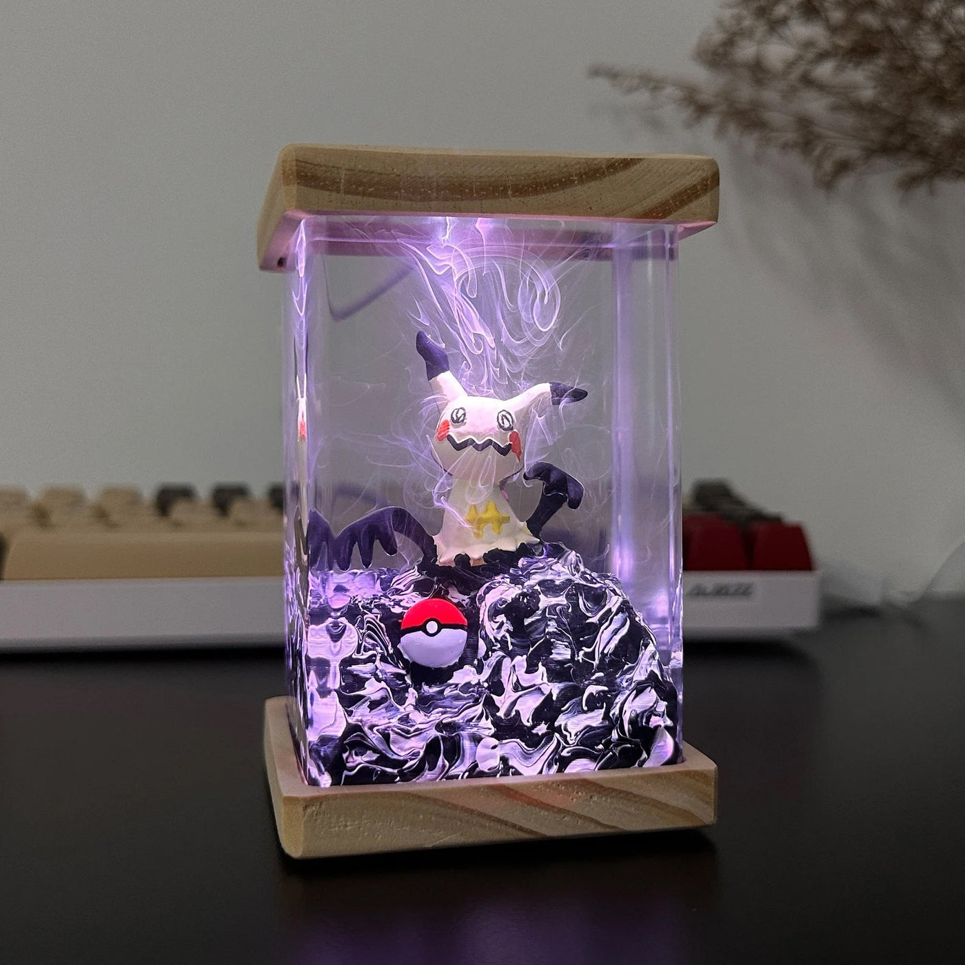 Pokemon Mimikyu Epoxy Resin Lamp, Night Light