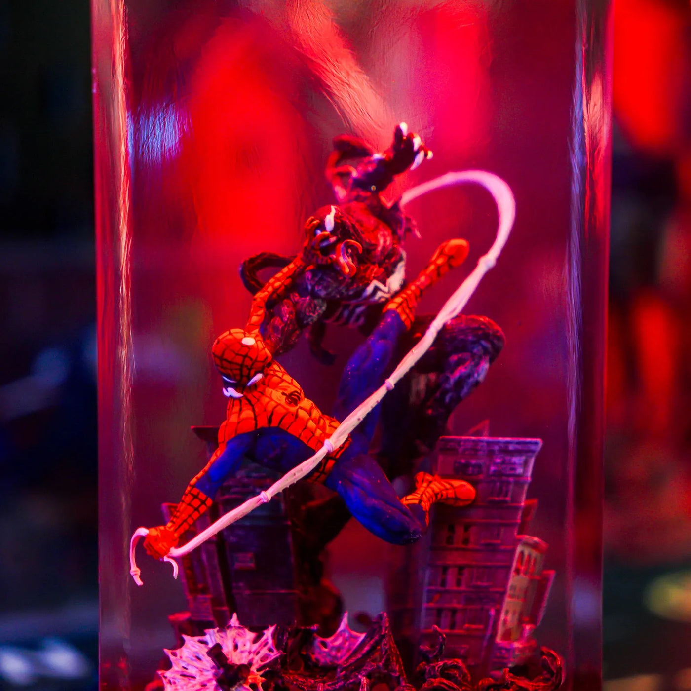 Marvel MCU Spider-Man vs Venom Epoxy Resin Lamp, Night Light, Wireless Lights