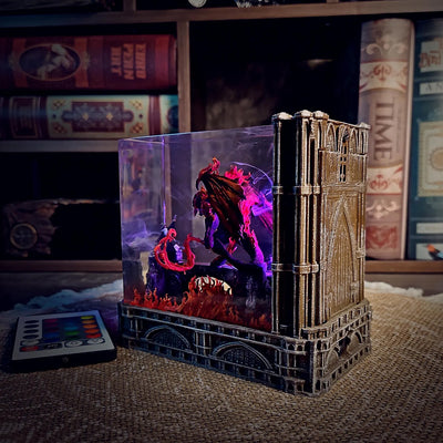 LOTR Lord Of Rings Balrog vs Gandalf Diorama Epoxy Resin Lamp, Night Light, Wireless Lights