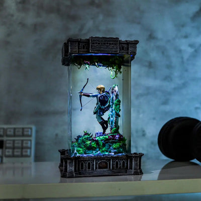 Zelda Link Archer Amiibo Diorama Epoxy Resin Lamp, Night Light, Wireless Lights