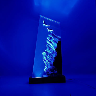 Humpback Whales - High Quality Epoxy Resin Lamp