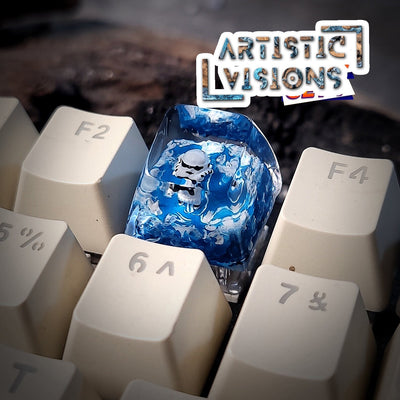 Star Wars Baby Yoda Darth Vader Stormtrooper Artisan Keycaps Epoxy Resin