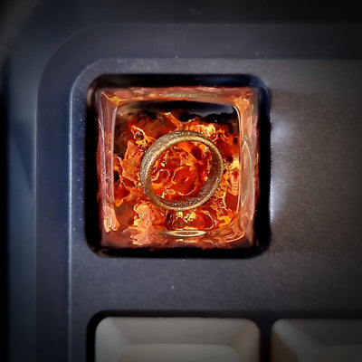 LOTR Lord Of Rings Dark Lord The One Ring Artisan Keycaps Epoxy Resin