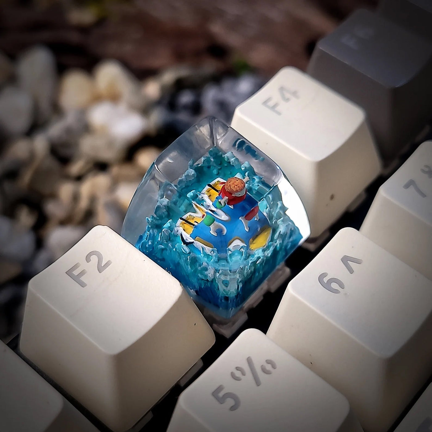 Fish Girl Artisan Keycaps Epoxy Resin