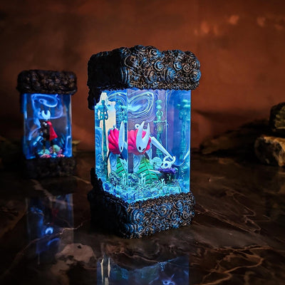 Hornet Hollow Knight Diorama Epoxy Resin Lamp, Night Light, Wireless Lights