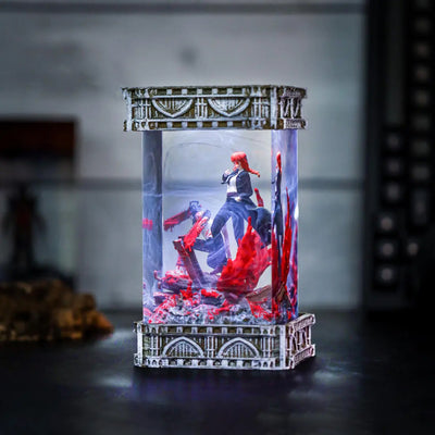 Chainsaw Man Denji & Makima Diorama Epoxy Resin Lamp, Night Light, Wireless Lights