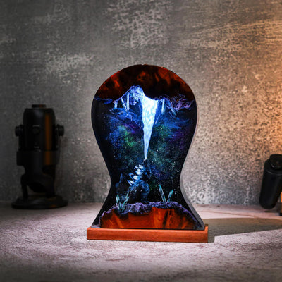 Godzilla Headphone Stand Epoxy Resin Lamp, Night Light