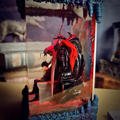 Solo Leveling Sung Jin-woo Beru Blood-Red Commander Igris Diorama Epoxy Resin Lamp, Night Light, Wireless Lights