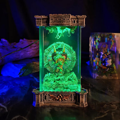 Zelda Majora's Mask Skull Kid Hyrule Warriors Diorama Epoxy Resin Lamp, Night Light, Wireless Lights