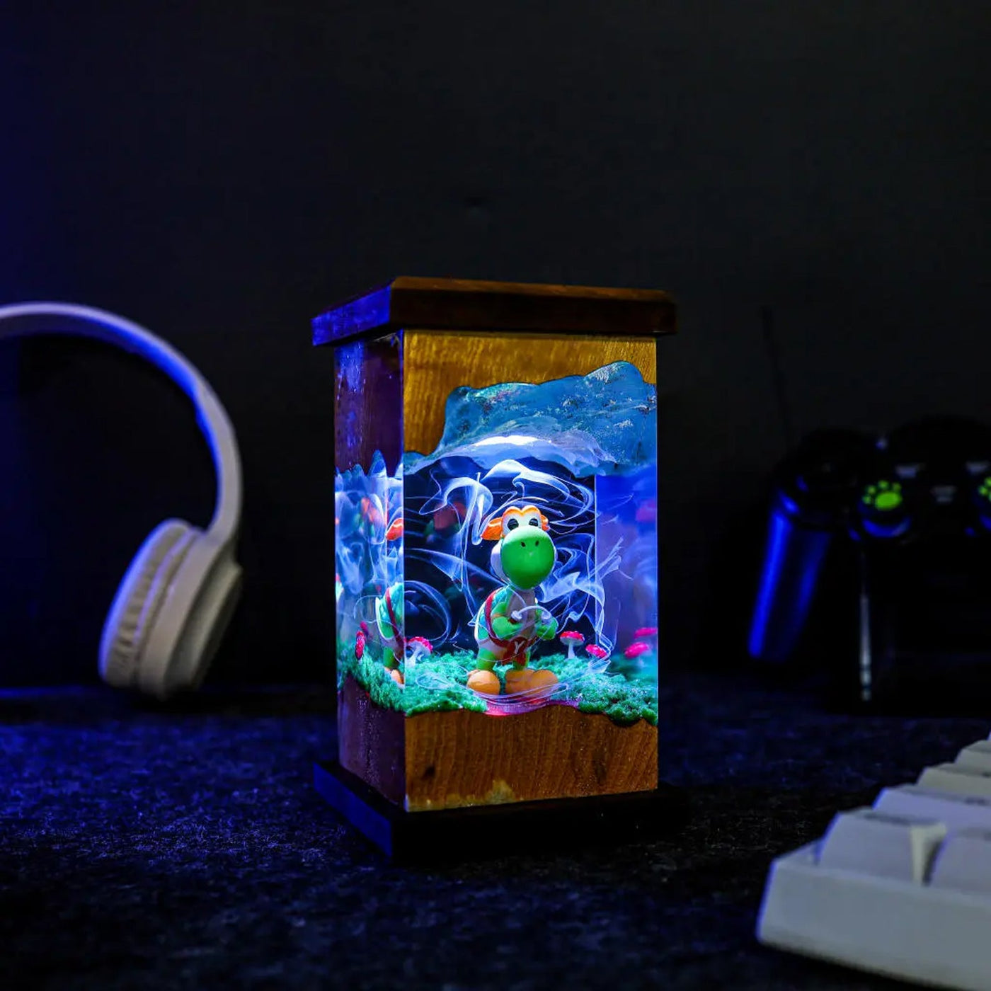 Super Mario Yoshi Epoxy Resin Lamp, Night Light