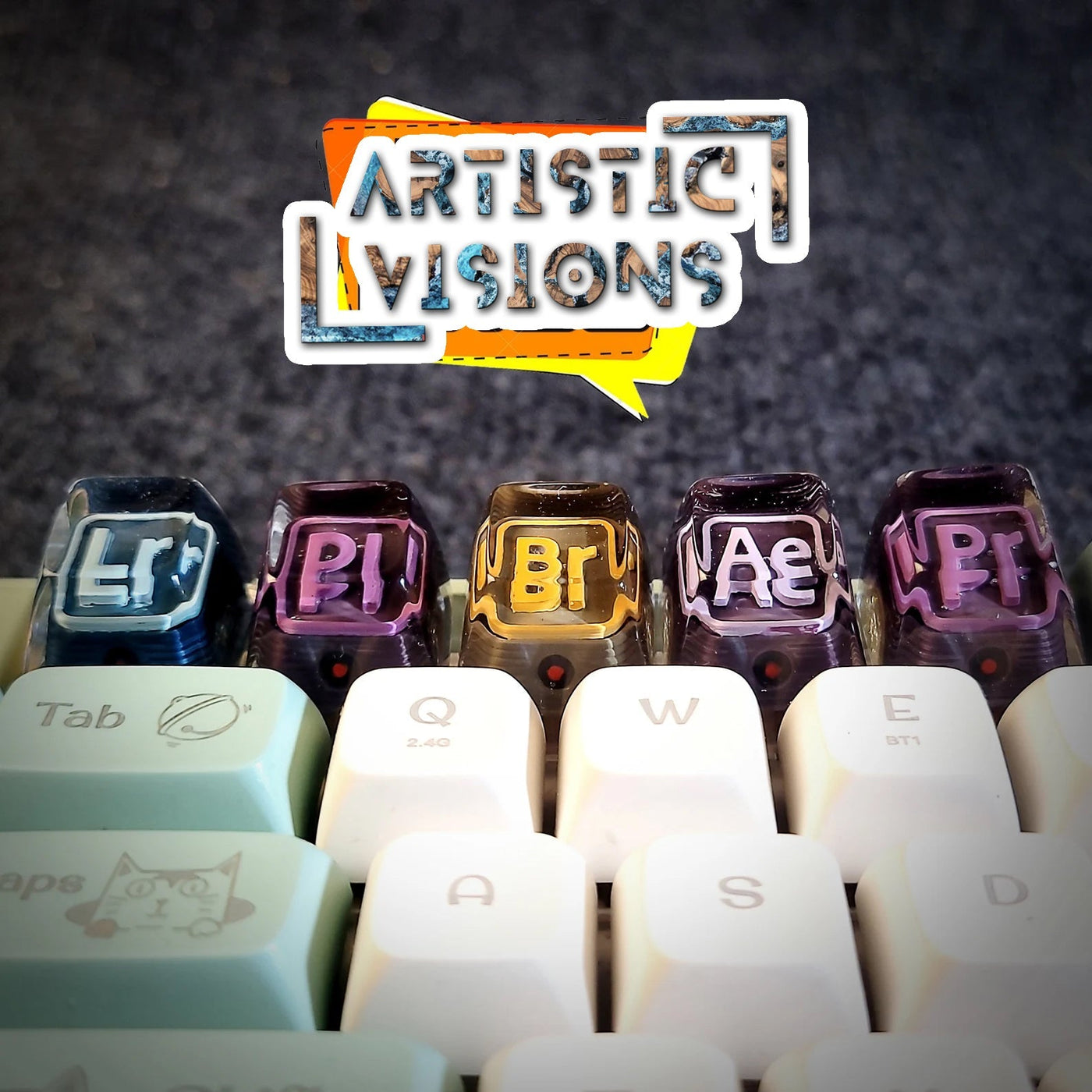 Adobe Ps Ai Lr Pr Ae PI Br Artisan Keycaps Epoxy Resin