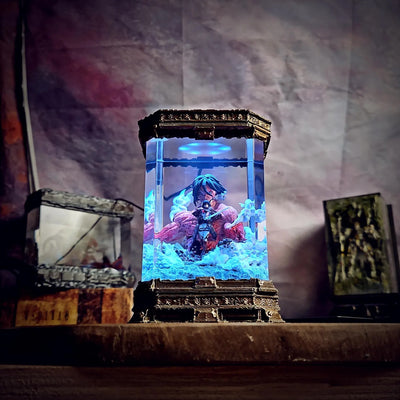 Attack On Titan Eren Yeager Jaeger Diorama Epoxy Resin Lamp, Night Light, Wireless Lights