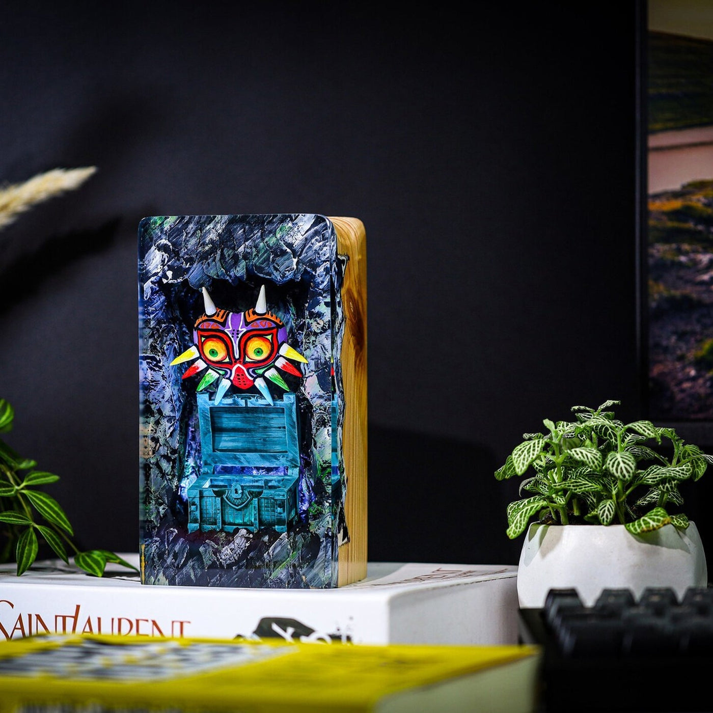 Zelda Majora's Mask 3D Epoxy Resin Lamp, Night Light