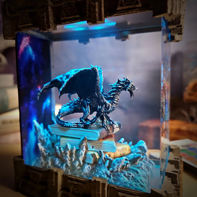 Fourth Wing Dragons Epoxy Resin Lamp, Night Light, Wireless Lights