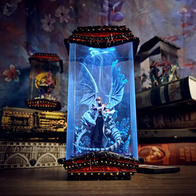 Yu Gi Oh Kaiba Seto Blue-Eyes White Dragon Epoxy Resin Lamp, Night Light, Wireless Lights