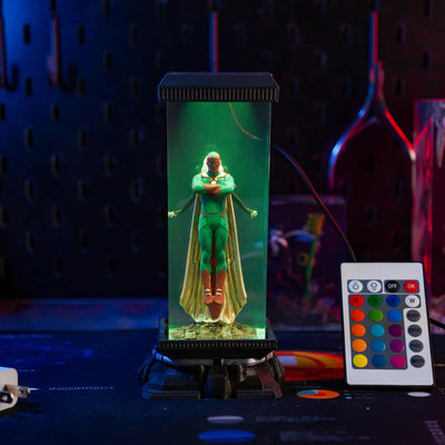 Marvel MCU Wanda Maximoff The Scarlet Witch & Vision Epoxy Resin Lamp, Night Light, Wireless Lights