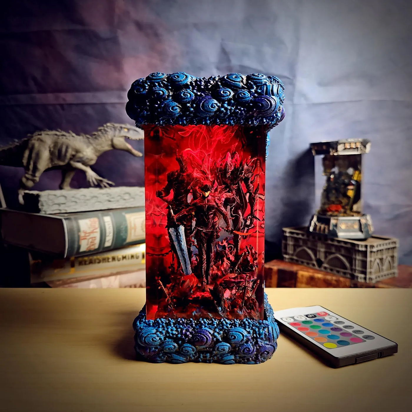 Solo Leveling Sung Jin-woo Beru Blood-Red Commander Igris Diorama Epoxy Resin Lamp, Night Light, Wireless Lights