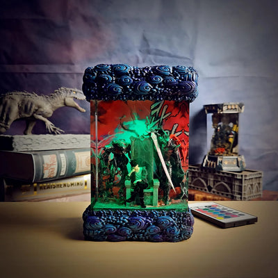 Solo Leveling Sung Jin-woo Beru Blood-Red Commander Igris Diorama Epoxy Resin Lamp, Night Light, Wireless Lights