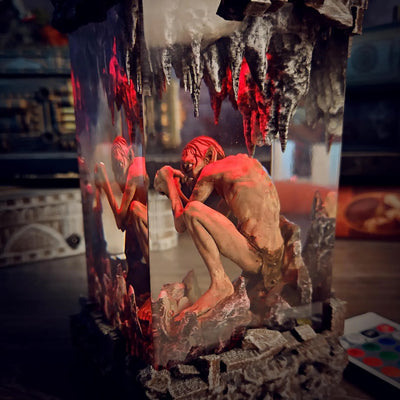 LOTR Lord Of Rings Smeagol Gollum Diorama Epoxy Resin Lamp, Night Light, Wireless Lights