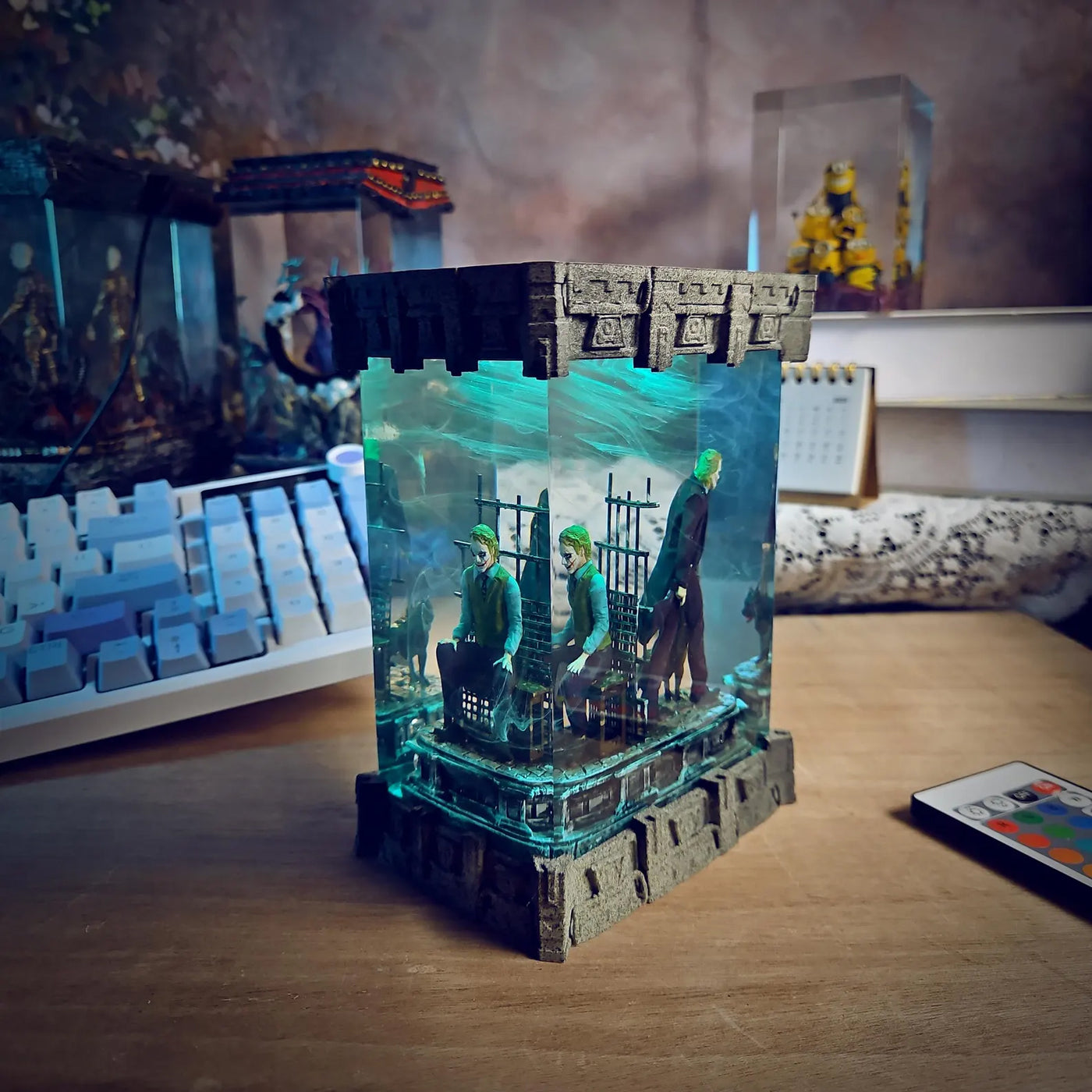 DC Joker Duality Diorama Epoxy Resin Lamp, Night Light, Wireless Lights