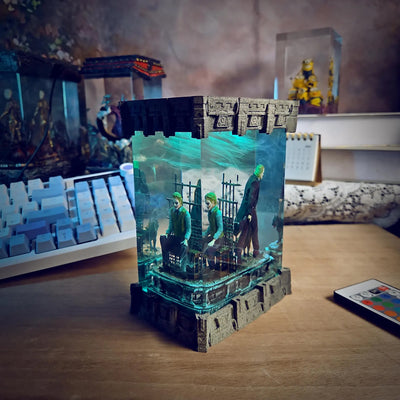 DC Joker Duality Diorama Epoxy Resin Lamp, Night Light, Wireless Lights